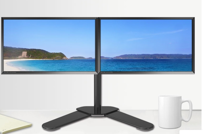 153a4446-297e-4955-9ca4-b63f91943f5d.jpg Computer Monitor Stand Dual-screen Desktop Free Lift LCD Multi-screen Splicing Universal Rotating Shelf - Image 1